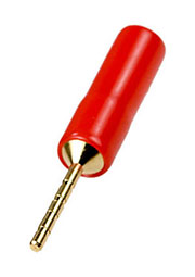 1-646G, разъем акустический "TIP" штекер пластик позол. красный