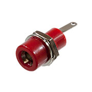 BP-022-R-EN, гнездо на панель 4мм (красное)