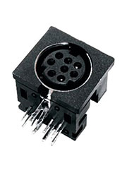 L-KLS1-285A-04-B, разъем MiniDIN гнездо на плату (аналог MDN-4FR)