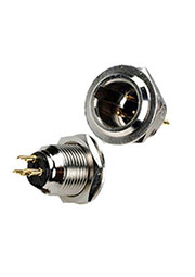 1-556-3, разъем mini XLR 3 контакта штекер металл на корпус