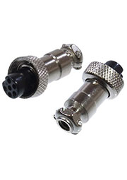 1-565-6, Разъем MIC-12 6 контактов гнездо металл на кабель