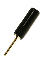 1-646G, разъем акустический "TIP" штекер пластик позол. черный
