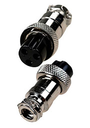 1-561-3, разъем MIC-16 3 Pin, "гнездо", металл на кабель