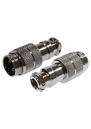 1-563-2, разъем MIC-16 2 контакта штекер металл на кабель