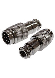 1-563-8, разъем MIC-16 8 контактов штекер металл на кабель