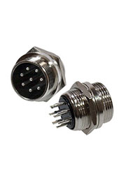 1-662-8, разъем MIC-20 8 контактов штекер металл на корпус