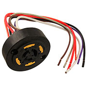 2213362-4, гнездо, 3 контакта питания, 4 контакта диммер 105C NEMA/ANSI LUMAWISE