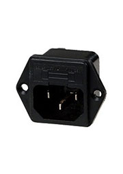 CH1-0455, евровилка сетевая на корпус с отсеком для предохранителя