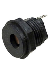 3-234, Разъем питания гнездо 5.5x2.5мм пластик на панель с гайкой