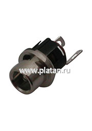 DS-016N, Гнездо питания на панель 2,1х5,5мм без резьбы