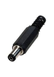 3-220, Разъем питания штекер 5.5x2.1x9мм пластик на кабель
