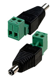 JR-55, Разъем питания штекер 5.5x2.1мм с клеммной колодкой