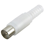 SQ1809-0011, гнездо антенное ТВ пластик без пайки белое