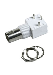 HYR-0142AR (GB-142AR) (BNC-7044), Разъем BNC, гнездо угловое, на плату