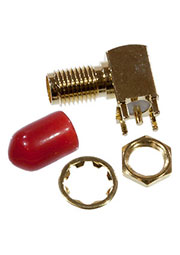 L-KLS1-SMA006B, разъем угловой SMA гнездо 50Ом на плату/панель 13мм