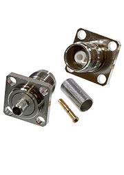 J01011A0045, ТNC разъем 50Ом гнездо фланец обжим