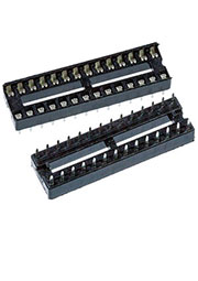 SCS-28, панелька для микросхем DIP 28 контактов узкая