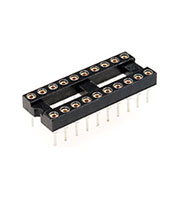 TRS-20, панелька для микросхем DIP 20 контактов узкая (126-320RG)