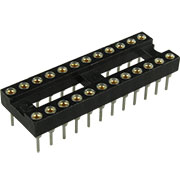 TRS-24, панелька для микросхем DIP 24 контакта узкая (126-324RG)