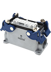 EBM16PD14, Розетка, 4-фиксатора, боковой ввод, 16 полюсов, 16А