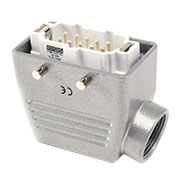 EBM10FU10, Вилка, 4-фиксатора, боковой ввод, 10 полюсов, 16А