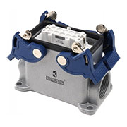 EBM10PD14, Розетка, 4-фиксатора, боковой ввод, для панели 10 полюсов, 16А