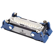 EBM24FM44, Вилка низкая, 4-фиксатора, для панели, 24 полюса, 16А