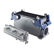 EBM24PD14, Розетка, 4-фиксатора, боковой ввод, для панели, 24 полюса, 16А