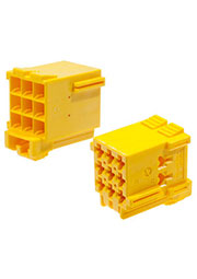 1-967621-1, корпус розетки 9 контактов Junior Timer 5мм желтый