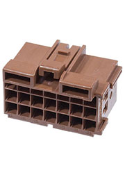 1-0967625-1, корпус розетки Timer 21 контакт шаг 5мм, коричн.