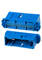 966658-2, вилка на плату 2х16 2,54 мм син MQS