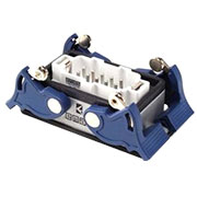 EBM10FM44, Вилка низкая, 4-фиксатора, для панели, 10 полюсов, 16А