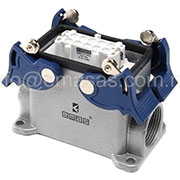 EBM10PD24, Розетка, 4-фиксатора , 2-боковых ввода, для панели 10 полюсов, 16А