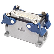 EBM16FD14, Вилка, 4-фиксатора, боковой ввод, 16 полюсов, 16А