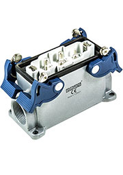 EBM806FD14, Вилка, 4-фиксатора, боковой ввод,4*80А+2*16A