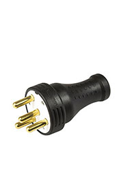 EKS325F, Вилка в резиновом корпусе 3*16A.