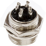 GX16 16M-4B, разъем цилиндрический М16 вилка