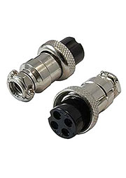 GX16M-4A, разъем розетка на кабель М16 4 контакта