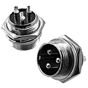 GX16M-3B, разъем вилка на блок М16 3 контакта