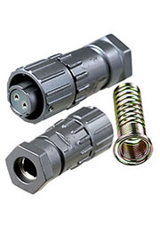 FQ14-2T-8, розетка на кабель герметичн. IP67 2 контакта 10А 500В