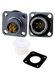 FQ14-4ZJ-8S, вилка на корпус герметичн. IP67 4 контакта 10А 500В