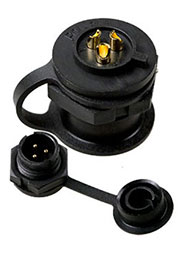 PY07-3ZY, вилка на корпус пластик. IP67 3 контакта 4А 250В