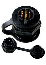 PY07-4ZY, вилка на корпус пластик. IP67 4 контакта 4А 250В