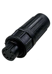 PY07-7T, розетка на кабель пластик. IP67 7 контактов 4А 250В