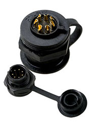 PY07-7ZY, вилка на корпус пластик. IP67 7 контактов 4А 250В