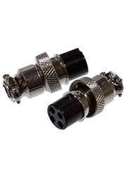 GX16 12M-4A, разъем розетка М12 4 контакта