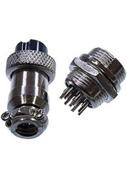 GX16 16M-8, круглый разъем 8 контактов вилка и розетка d16мм