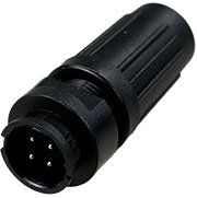 PY07-4Z, вилка на кабель пластик. IP67 4 контакта 4А 250В