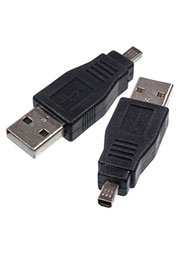 XYA050, USB-A вилка - miniUSB-B вилка 4pin переходник