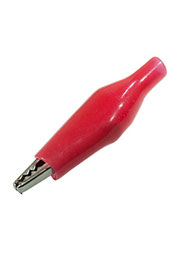 16-0001, зажим крокодил 40мм изолированный 5А красный